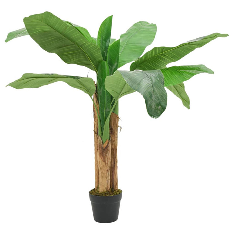 Faux Banana Leaf Tree in Pot, 120cm H x 64cm W
