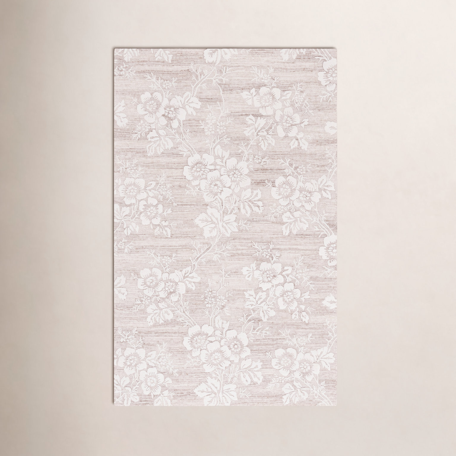 Hand-Tufted Wool Floral Rug, Rectangle 3' x 5'