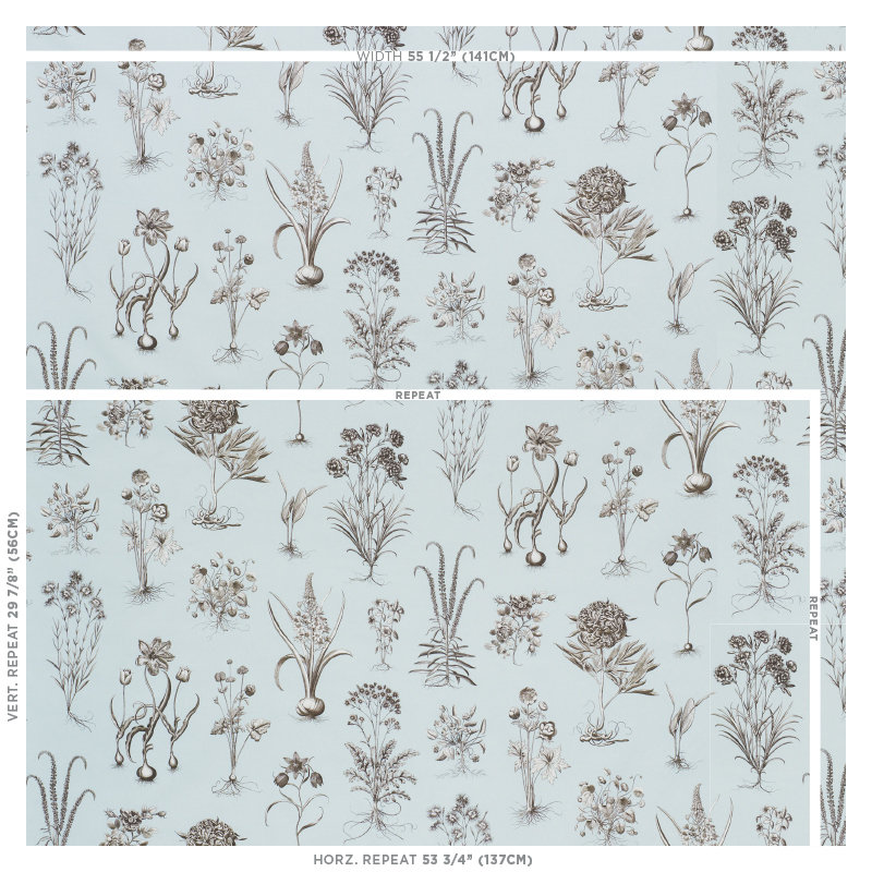 Cabot Botanical Fabric, Sky