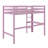 Twin Elevated Wooden Loft Bed, Comprehensively Fitted With Safety Railing, Integrated Desk, And Step Ladder-425410111