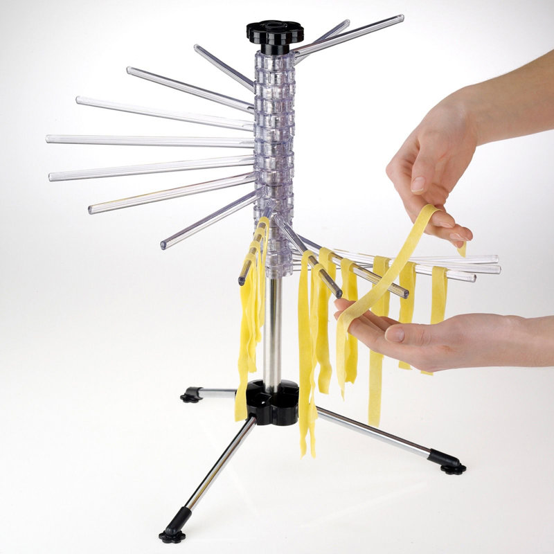 Stainless Steel Pasta Drying Rack with Transfer Rod
