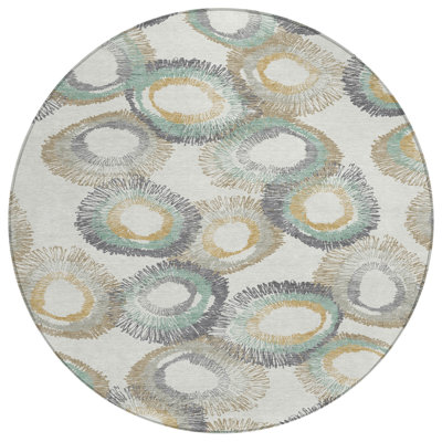 Machine Washable Indoor/Outdoor Corbin ACN2278 Geometric Rug