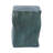Tabouret de jardin en céramique avec texture ondulée - table d'appoint verte de 19 po pour une utilisation intérieure ou extérieure