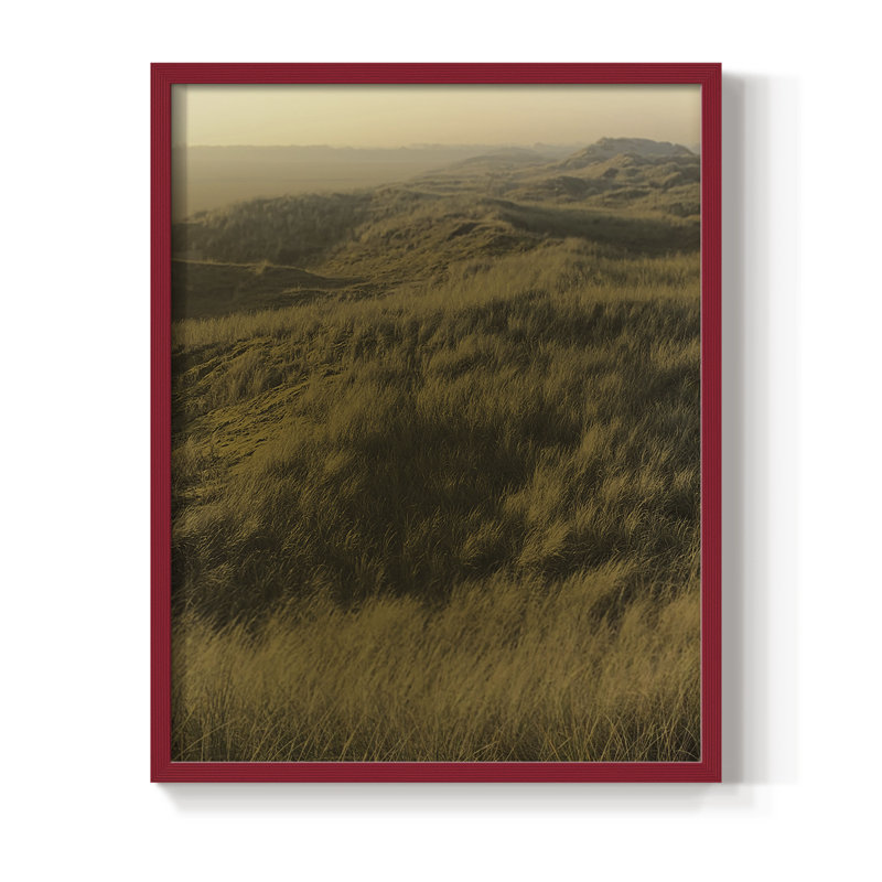 Golden Fog I, reproduction encadrée - bois massif, H 11 po x l 9 po, Rouge