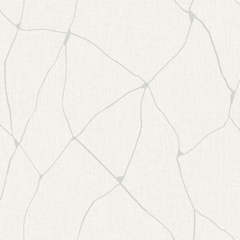 Unito Kintsugi Vinyl/Non-Woven Wallpaper Roll, Platinum