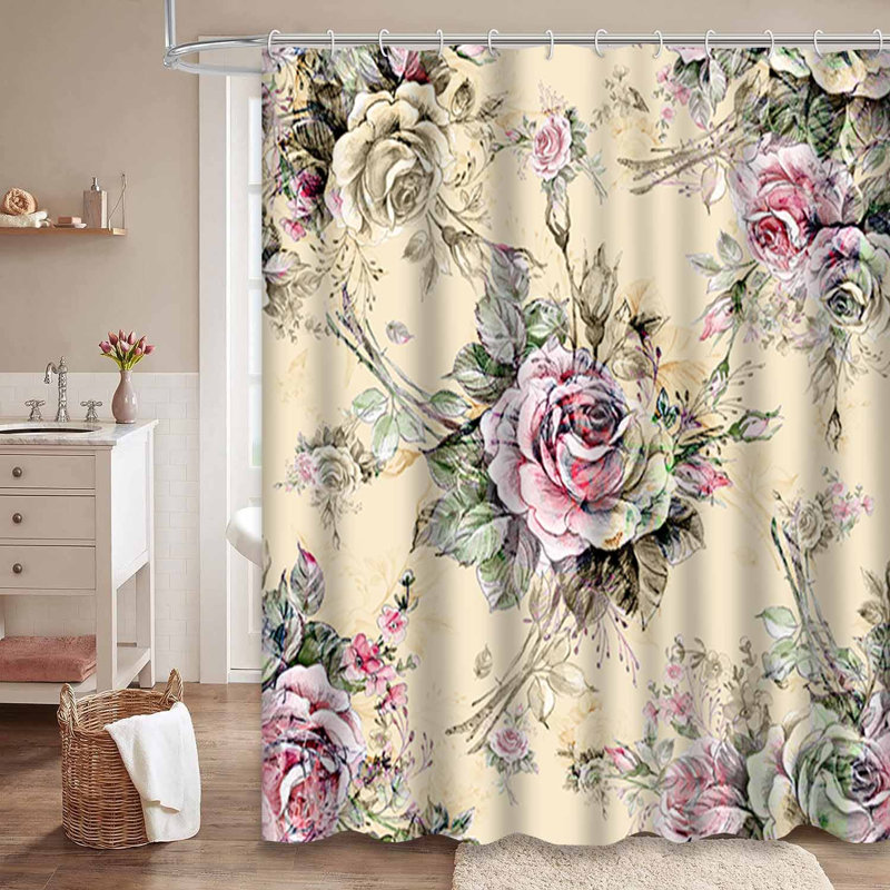 Papier peint rose avec 12 crochets, L 72 po x l 72 po