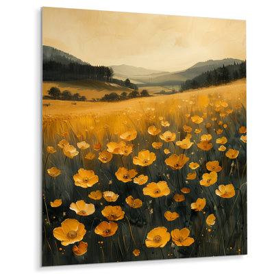 Jaune, vert, bouton d'or, soleil, pré, I - boutons d'or, salon