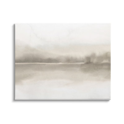 Conception abstraite moderne du paysage au bord du lac Hazy par Ann Bailey