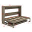 Lit escamotable avec rangement, armoire-lit pliable avec coiffeuse, miroir central et 2 tiroirs latéraux-1644908067
