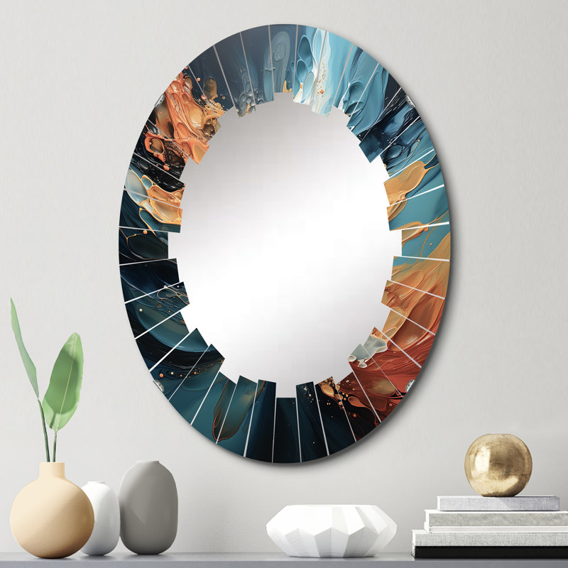 Holovousy - Miroir mural moderne ovale, 30 po x 20 po