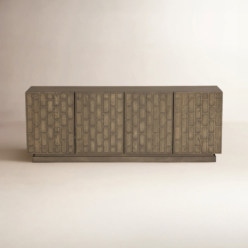 Asbury Media Console-Light Wash Oak, Light Wash Oak