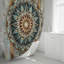 Rideau de douche avec tapis de bain-31506270