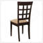 Ensemble de chaises de salle à manger à dossier treillis cappuccino et beige, confortable et élégant pour toute salle à manger