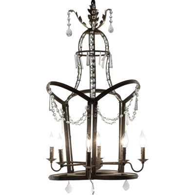 Lustre empire 6 lumières de style bougie Garland
