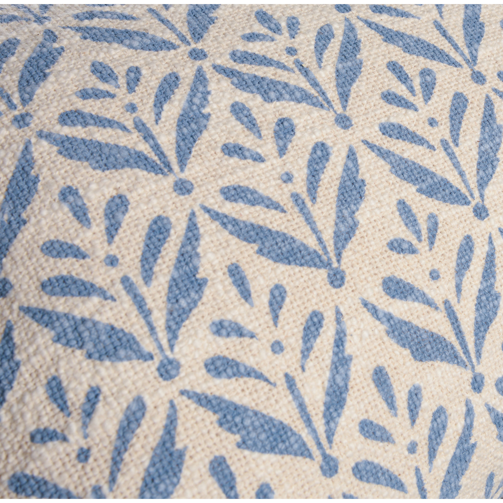 Cotton Lumbar Pillow, Light Blue, Polyester