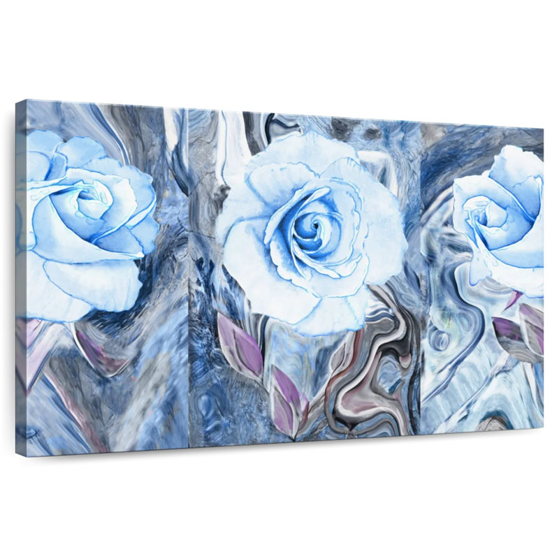 Abstrait de roses Harnek, H 34 po x l 51 po
