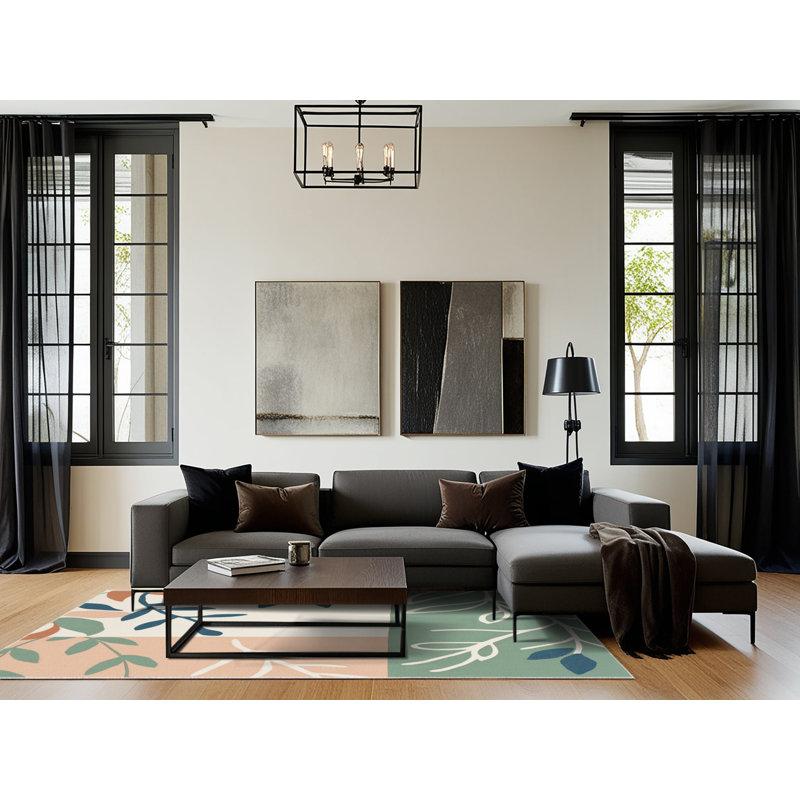 Tapis de fougères givrées, Rectangle 6 pi x 9 pi
