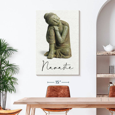 Namaste assis Bouddha sur toile