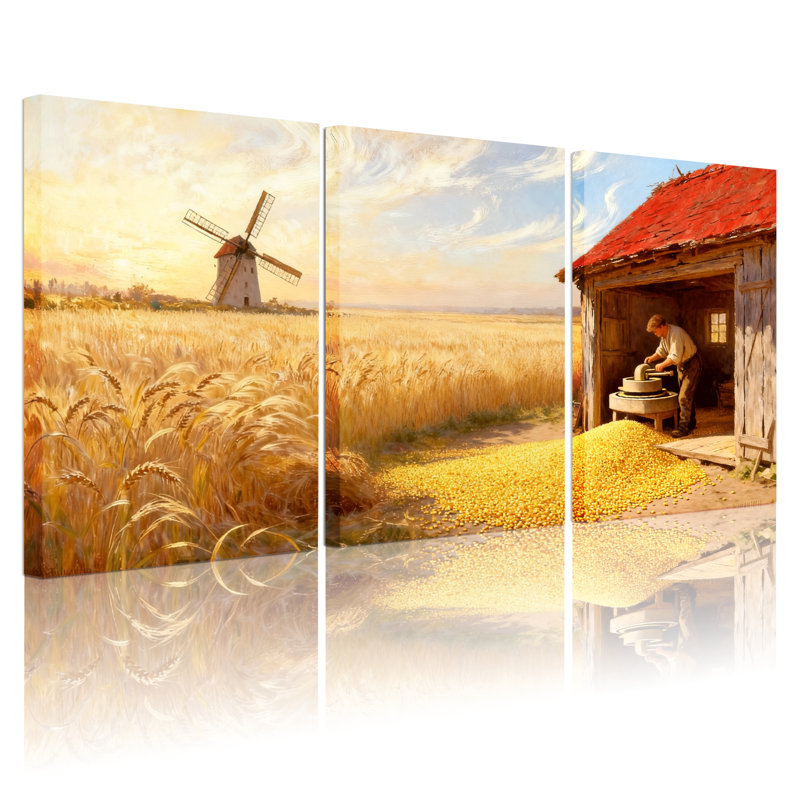 Scénario et paysages urbains Golden Field, H 24 po x l 48 po
