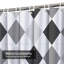 Rideau de douche noir avec 12 crochets-225195467