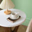 Table de bout ronde en bois à pieds croisés avec plateau lisse et base robuste à quatre pieds Jahey-808331085-855051748