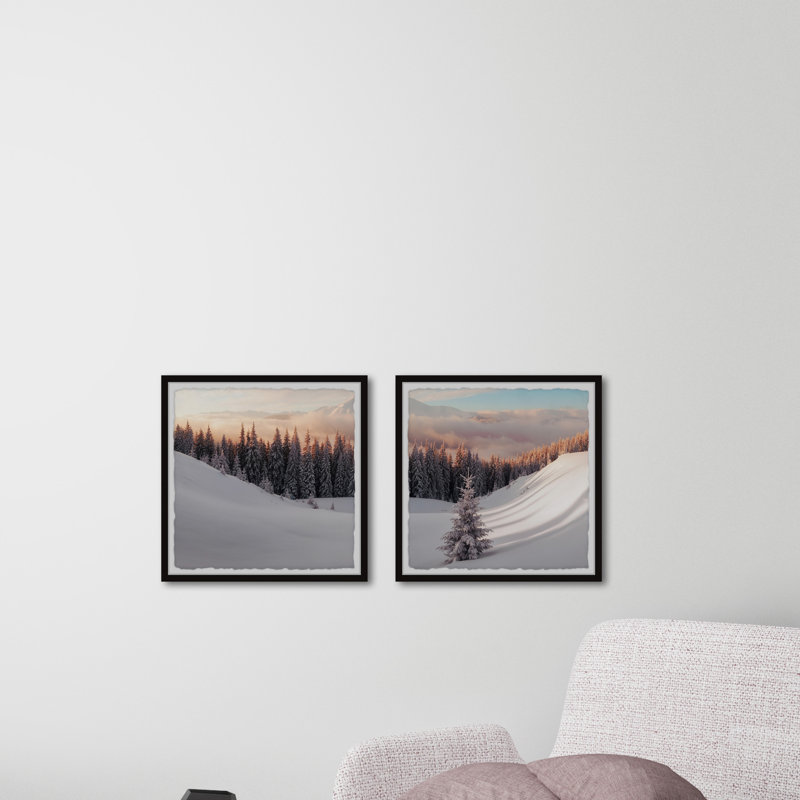 Feeling Frosty Diptych, H 24 po x l 24 po x P 1,5 po