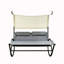 Lit de jour à bascule d'extérieur avec auvent, chaise longue confortable pour se détendre sur la terrasse et dans le jardin