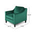 Fauteuil club en velours vert-2139782906