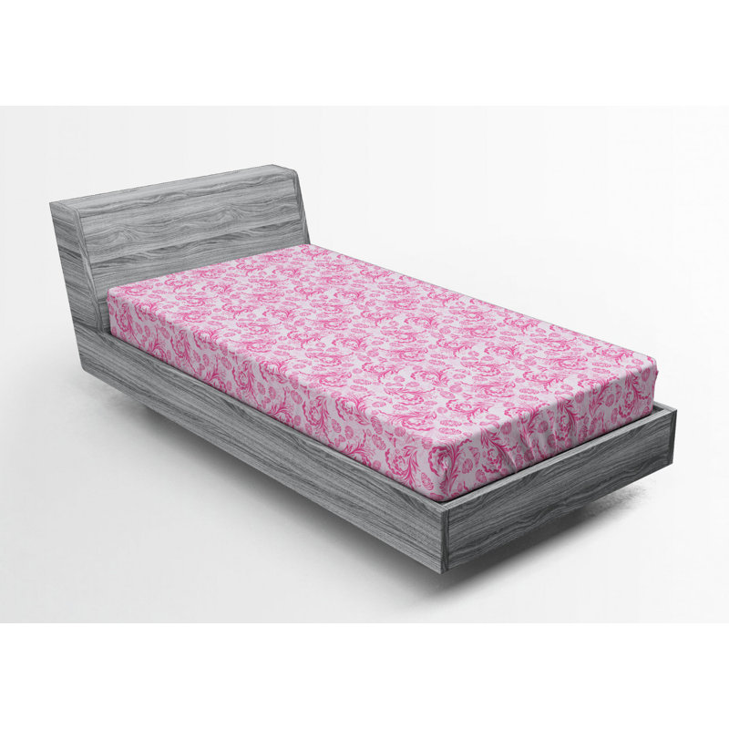 Microfiber Floral Fitted Sheet, Twin XL Fitted Sheet