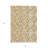 3' X 5' Gold And Ivory Geometric Washable Indoor Outdoor Area Rug