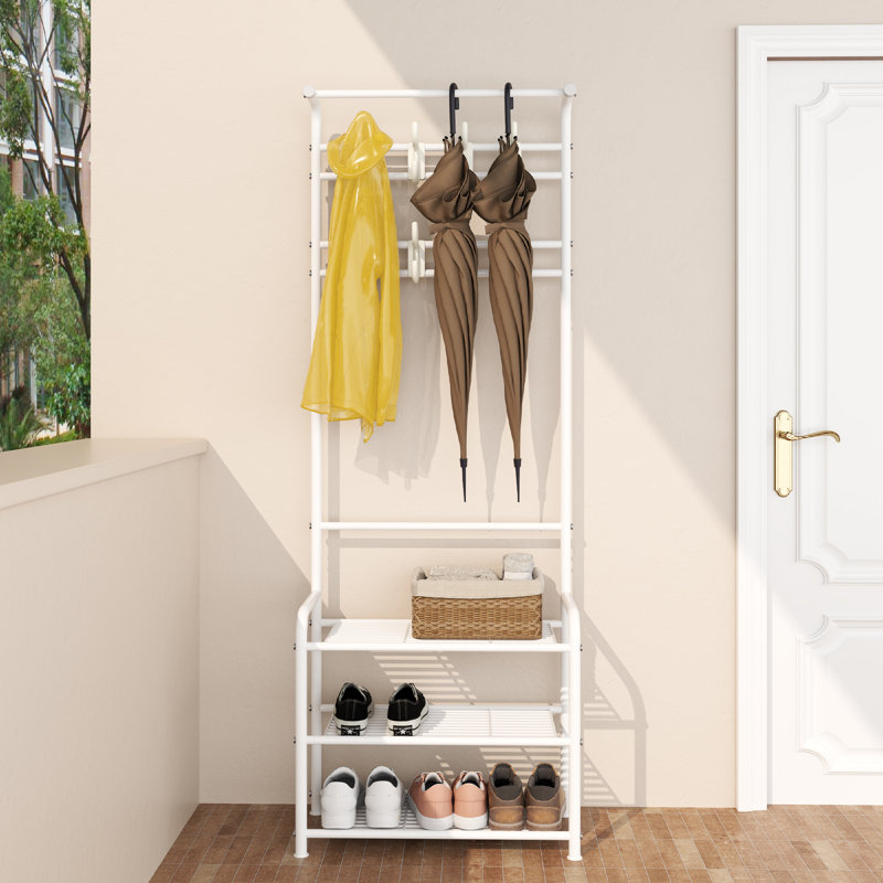 9 Pair Shoe Rack, White