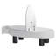 Table basse ovale avec plateau en faux marbre