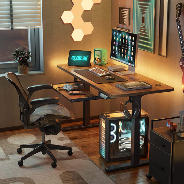 Inbox Zero Iya Height Adjustable Standing Desk & Reviews | Wayfair