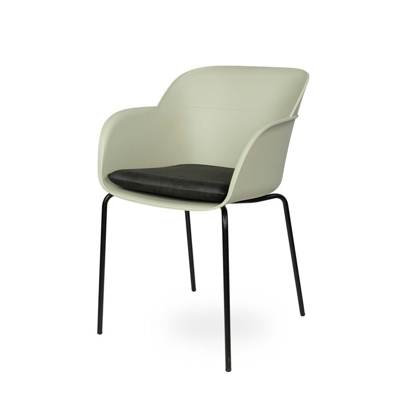 Liara 45cm H Armchair, Beige, Black