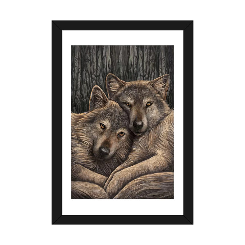 « loyauté companions », impression sur toile, H 24 po x l 16 po x P 1 po, Papier d'art encadré noir, Blanc