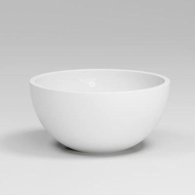 Bloom 43R Countertop (Vessel) Bathroom Sink in Glossy White