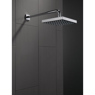 Universal Showering Components Square Single-Spray Rain Shower Head, Rainfall Shower Head 2.5 GPM