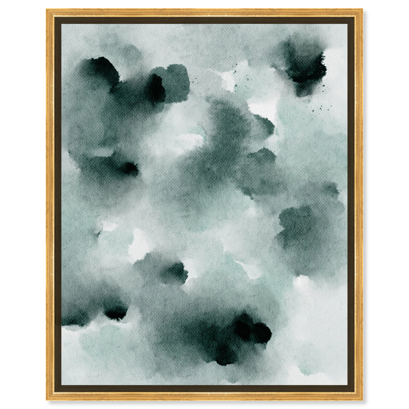 Fumée diluée dans la neige, H 21 po x l 17 po, Cadre doré