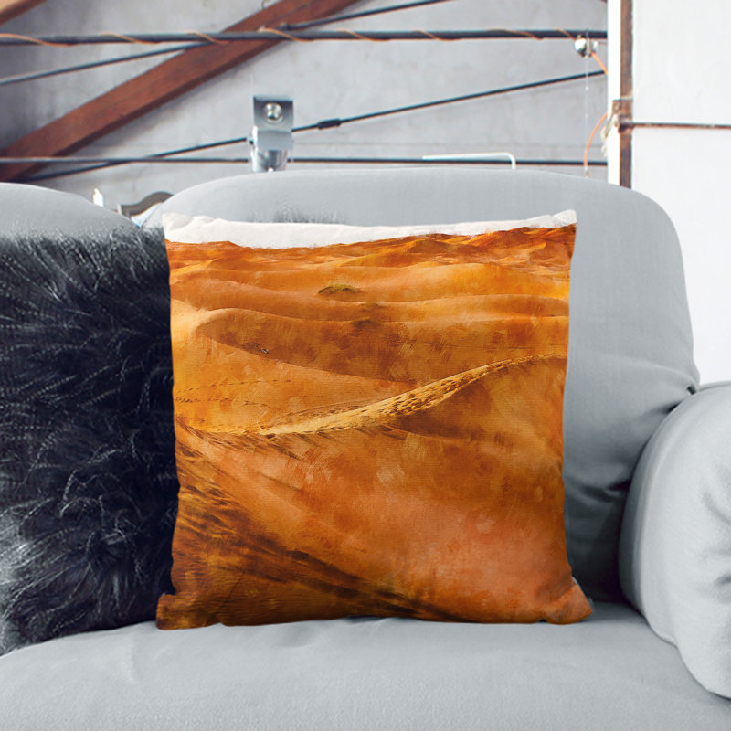 Sand Dunes in Morocco Scatter Cushion, 40cm H x 40cm W x 15cm D, White