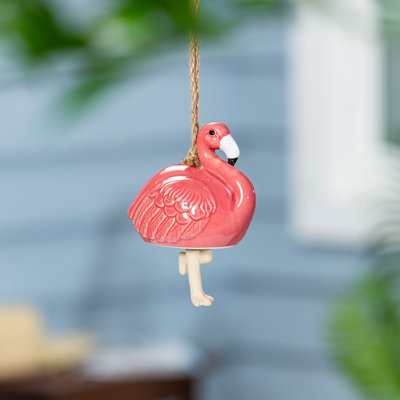 Cloche de jardin en céramique Flamingo, 8,5 po