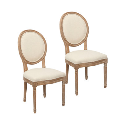 Chaise d'appoint rembourrée en lin