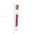 2" X 14" Red And Ivory Crystal Hanging Dimensional Sculpture
