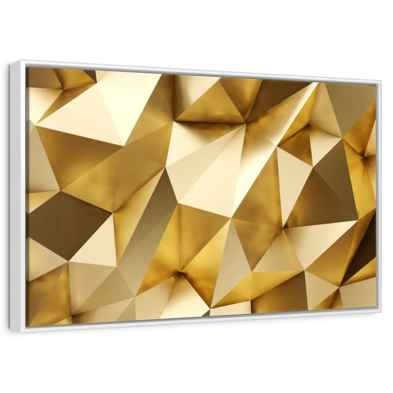 Sabra doré, Cadre flottant blanc, 40 po x 27 po