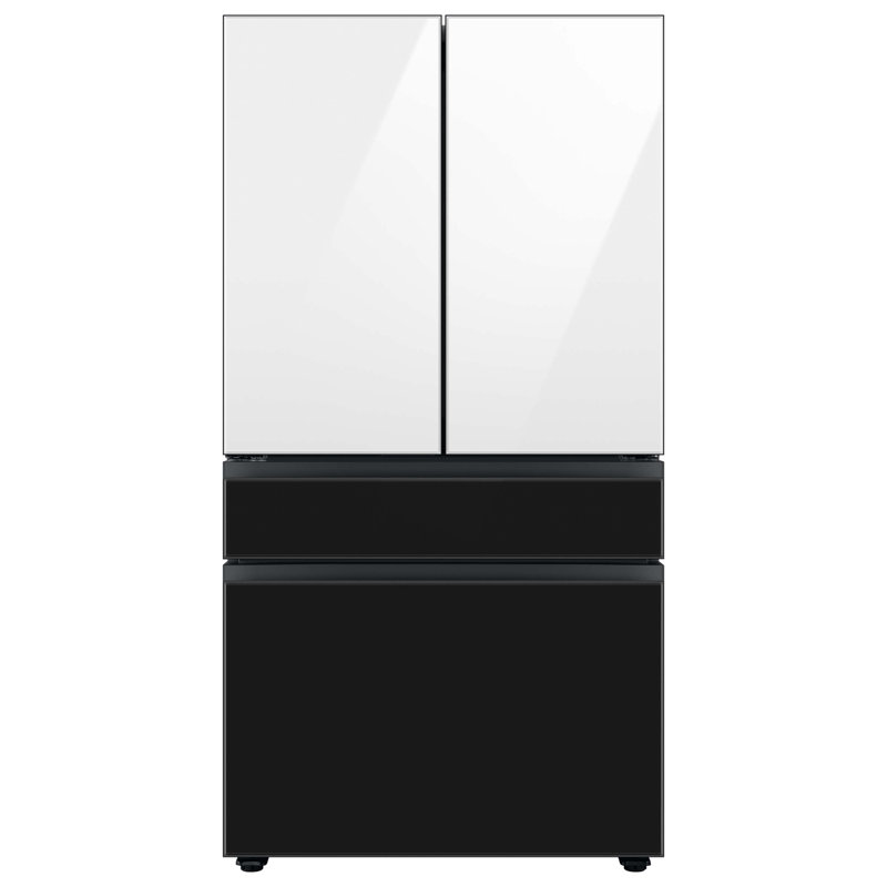 Samsung Bespoke 29 cu. ft. Smart 4-Door Refrigerator with AutoFill Water Pitcher and Custom Panels Included, Charcoal Glass