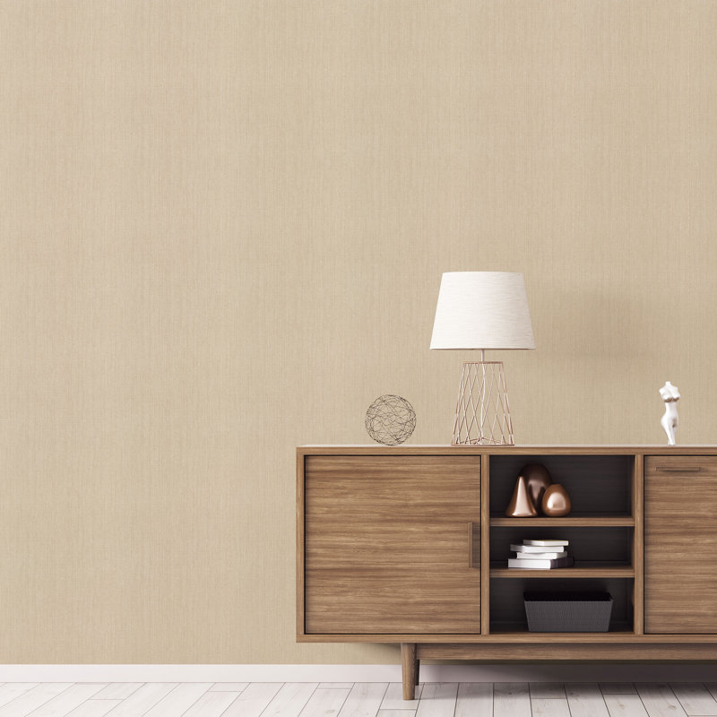 Deraz 10.05m x 53cm Textured Matte Paste the Wall Wallpaper Roll, Beige