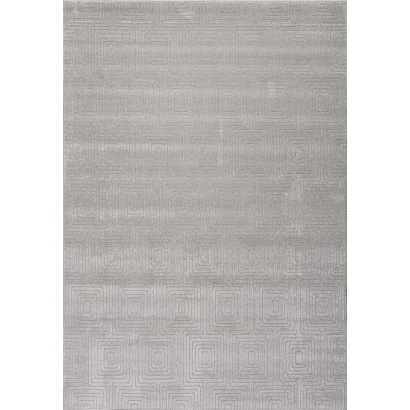 Tapis gris clair Kemilly, Rectangle 6 pi 7 po x 9 pi 8 po
