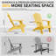 Chaise de patio Adirondack, surdimensionné pour l'extérieur 350 lb avec porte-gobelet, siège d'extérieur toutes saisons résistant aux intempéries et à la décoloration, jaune-510571920-526142699
