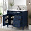 Meuble-lavabo moderne avec lavabo simple avec comptoir, 2 tiroirs, tiroir coulissant et rangement spacieux pour des salles de bain élégantes et fonctionnelles-3547248