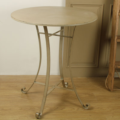 Round Metal Outdoor Bistro Table , 61.5cm cm W 61.5cm cm D