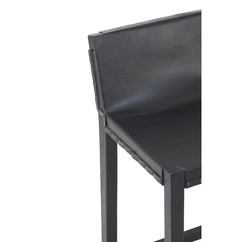 Natalie Solid Wood Counter Stool, Grey